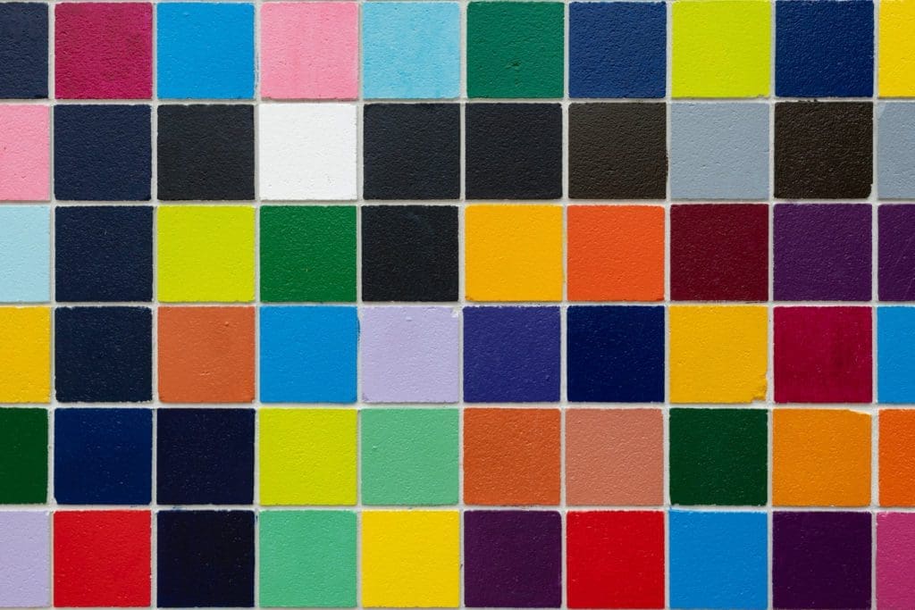 colored square tiles