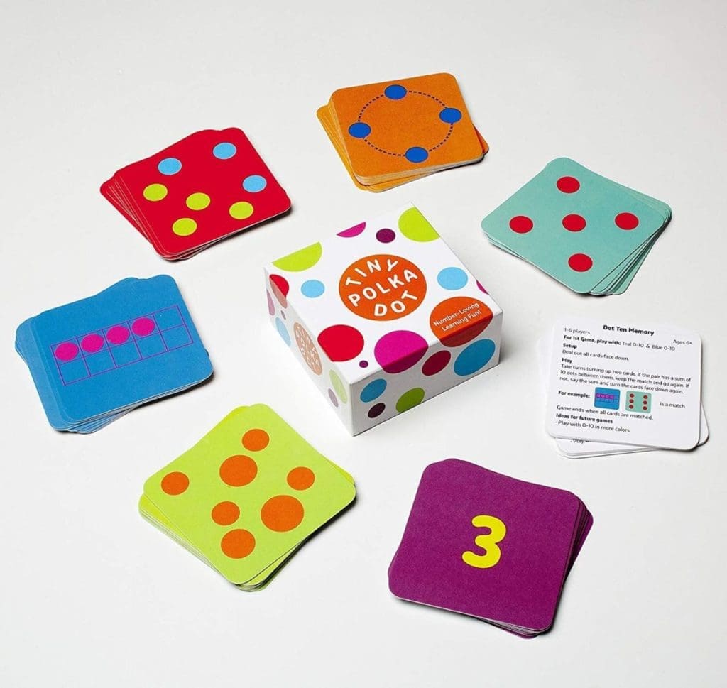 Tiny Polka Dot Card Game Stress Free Math For Kids